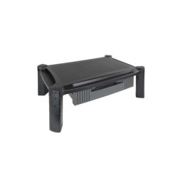 Supporto elevatore Tooq con cassetto per monitor o laptop - Altezza regolabile - Peso massimo 10 kg - Colore nero