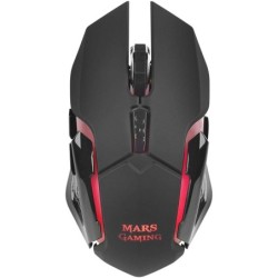 Mouse da gioco USB wireless Mars Gaming MMW 3200 dpi - 6 pulsanti - Illuminazione a flusso RGB - Utilizzo per destrimani