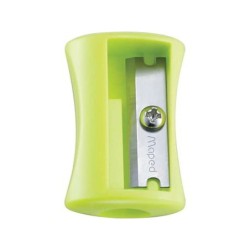 Temperamatite Maped Vivo con Lama in Acciaio Affilata e Resistente - 1 Foro - Colori Assortiti - Barattolo Espositore da 75 pz.