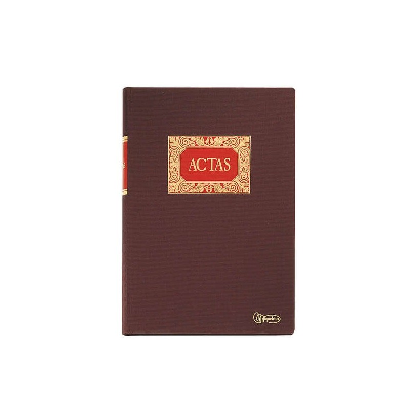 Miquel Rius Libro de Actas - Tamaño Folio Natural - 100 Hojas - Forrado en Tela - Detalles en Stamping - Corte de Color Azul Miquel Rius Libro de Actas - Tamaño Folio Natural - 100 Hojas - Forrado en Tela - Detalles en Stamping - Corte de Color Azul