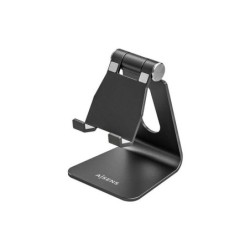Aisens Soporte de Sobremesa Tamaño M Ajustable (1 Pivote) para Movil / Tablet - Color Negro