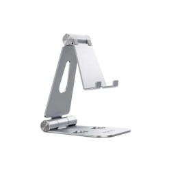 Aisens Soporte de Sobremesa Tamaño XL Ajustable (2 Pivotes) para Movil / Tablet - Color Plata