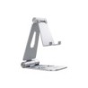 Aisens Soporte de Sobremesa Tamaño XL Ajustable (2 Pivotes) para Movil / Tablet - Color Plata