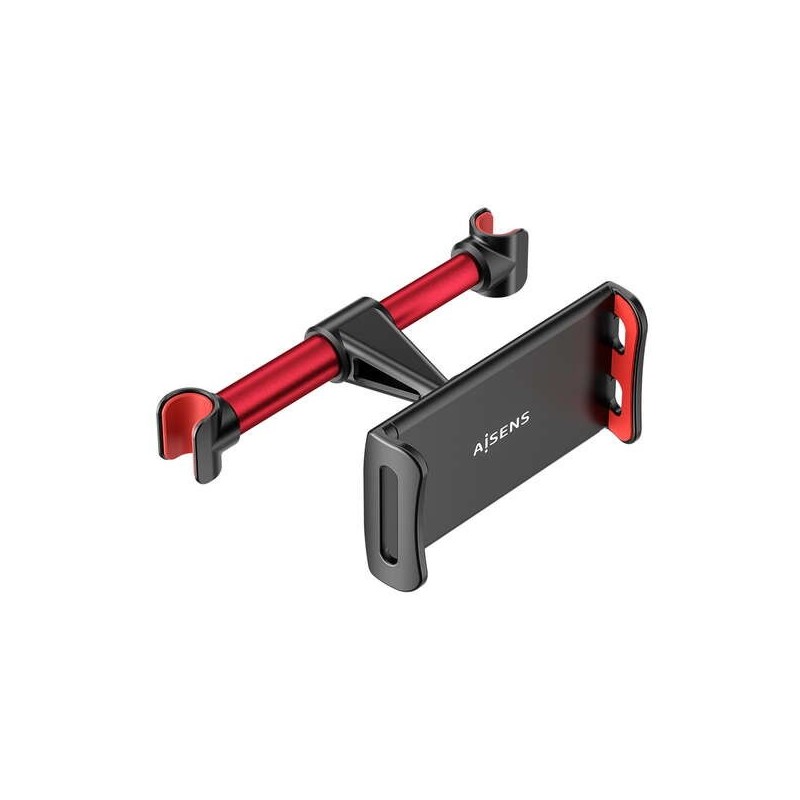 Supporto da auto regolabile Aisens (1 perno) per poggiatesta per telefono/tablet - colore rosso Supporto da auto regolabile Aisens (1 perno) per poggiatesta per telefono/tablet - colore rosso