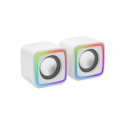 Mars Gaming MSCUBE Altavoces 8W - Iluminacion RGB - Sonido DSP - USB, Entrada Jack 3.5mm - Compactos y Ligeros