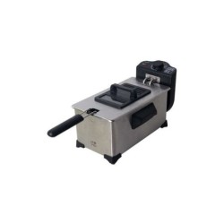 Friggitrice Muvip 3L 2000W - Acciaio Inossidabile - Antiaderente - Regolazione della Temperatura - Maniglie Cold Touch