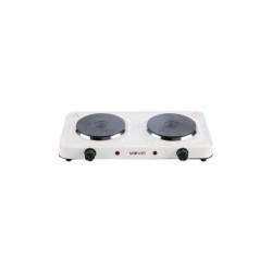 Muvip Cocina Electrica de 2 Placas 2000W - 5 Niveles de Potencia - Termostato con Sistema de Seguridad