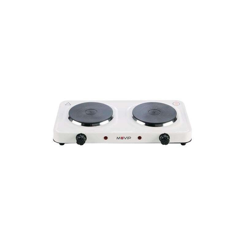 Muvip Cucina Elettrica a 2 Piastre 2000W - 5 Livelli di Potenza - Termostato con Sistema di Sicurezza Muvip Cucina Elettrica a 2 Piastre 2000W - 5 Livelli di Potenza - Termostato con Sistema di Sicurezza