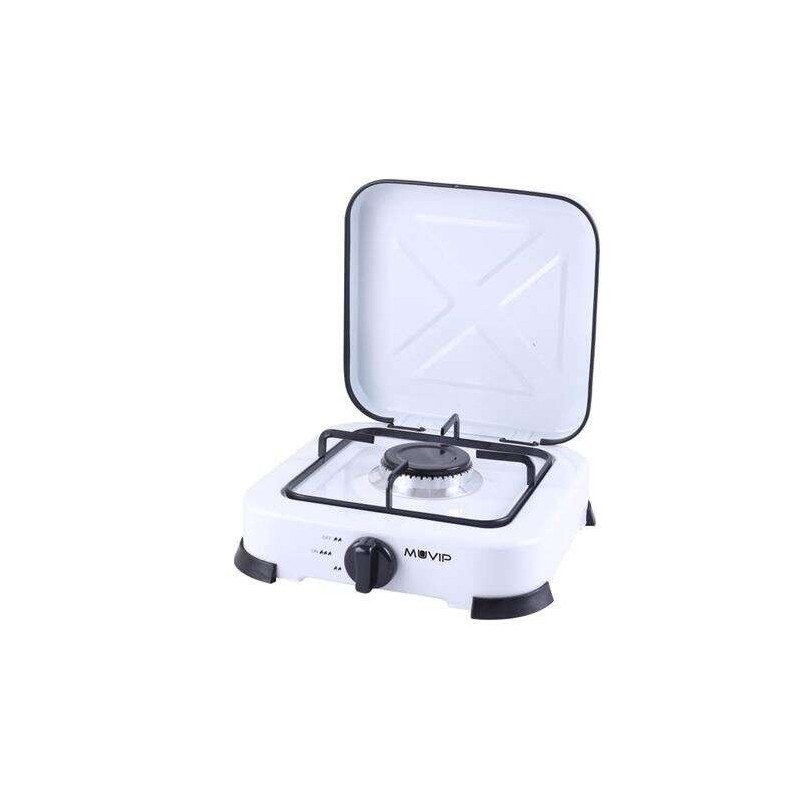 Muvip Cocina de Gas 1 Fuego - Quemador Esmaltado Extraible - Encendido Manual - Patas de Goma - Tapa Protectora Muvip Cocina de Gas 1 Fuego - Quemador Esmaltado Extraible - Encendido Manual - Patas de Goma - Tapa Protectora