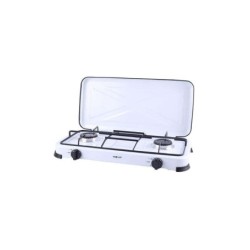 Muvip Cocina de Gas 2 Fuegos - Encendido Manual - Rejillas Extraibles - Tapa Protectora