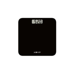 Muvip Bascula Digital de Baño - Capacidad 180Kg - Sensores Alta Precision - Color Negro