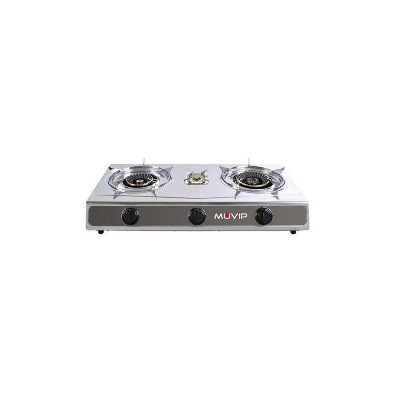 Fornello a Gas Muvip Serie Strong in Acciaio Inox 3 Fuochi - Accensione Piezoelettrica - Bruciatore in Ghisa Estraibile Fornello a Gas Muvip Serie Strong in Acciaio Inox 3 Fuochi - Accensione Piezoelettrica - Bruciatore in Ghisa Estraibile