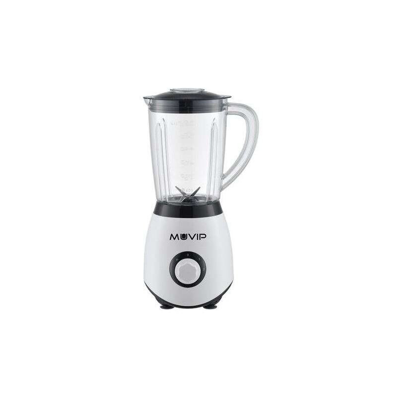 Frullatore Muvip 1300W 1,5L - 2 Velocità - Lame in Acciaio Inox - Funzione Rompighiaccio - Blocco di Sicurezza Frullatore Muvip 1300W 1,5L - 2 Velocità - Lame in Acciaio Inox - Funzione Rompighiaccio - Blocco di Sicurezza