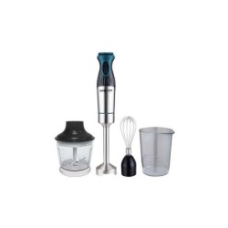 Muvip Frullatore ad immersione in Acciaio Inossidabile 1200W + Accessori - 2 Velocità - Controllo della Velocità - Corpo in Acci