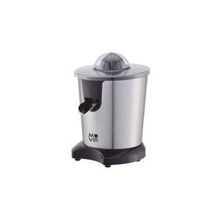 Muvip Exprimidor Electrico Inox 600W - Cuerpo y Filtro de Acero Inoxidable - Sistema Antigoteo - 2 Tamaños de Conos
