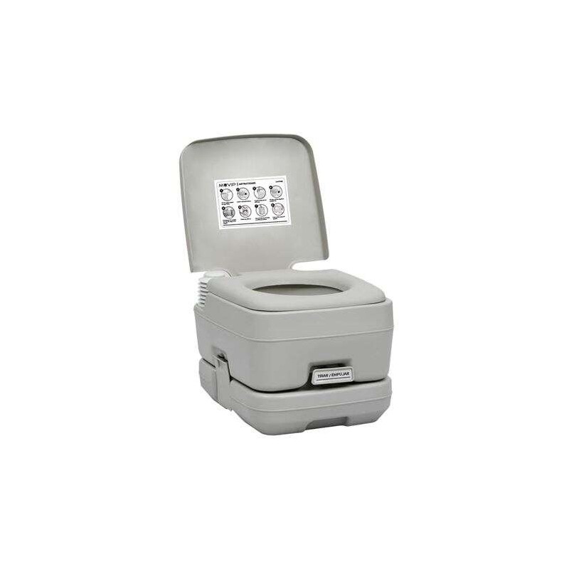 Muvip Inodoro Quimico Portatil - Deposito 10L - Tanque de Agua 12L - Bomba Manual de Fuelle