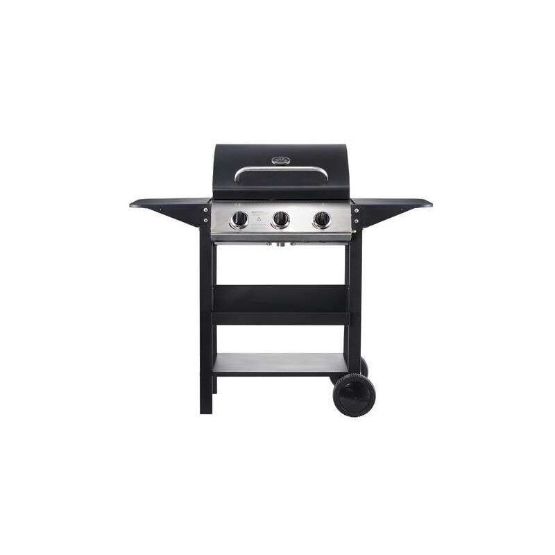 Barbecue a Gas Muvip 3 Fuochi - 1209x586x1076mm - Griglie smaltate, vassoi laterali, termometro sul coperchio - Colore Nero Barbecue a Gas Muvip 3 Fuochi - 1209x586x1076mm - Griglie smaltate, vassoi laterali, termometro sul coperchio - Colore Nero