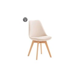 Muvip Pack 2 Sedie Design D400 - Tessuto Beige
