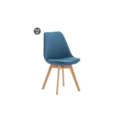 Muvip Pack 2 Sedie Design D400 - Tessuto Blu Scuro