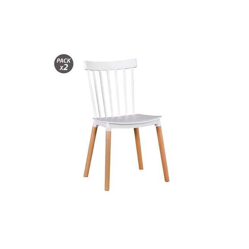 Muvip Pack 2 Sillas Design D800 - Color Blanco Muvip Pack 2 Sillas Design D800 - Color Blanco