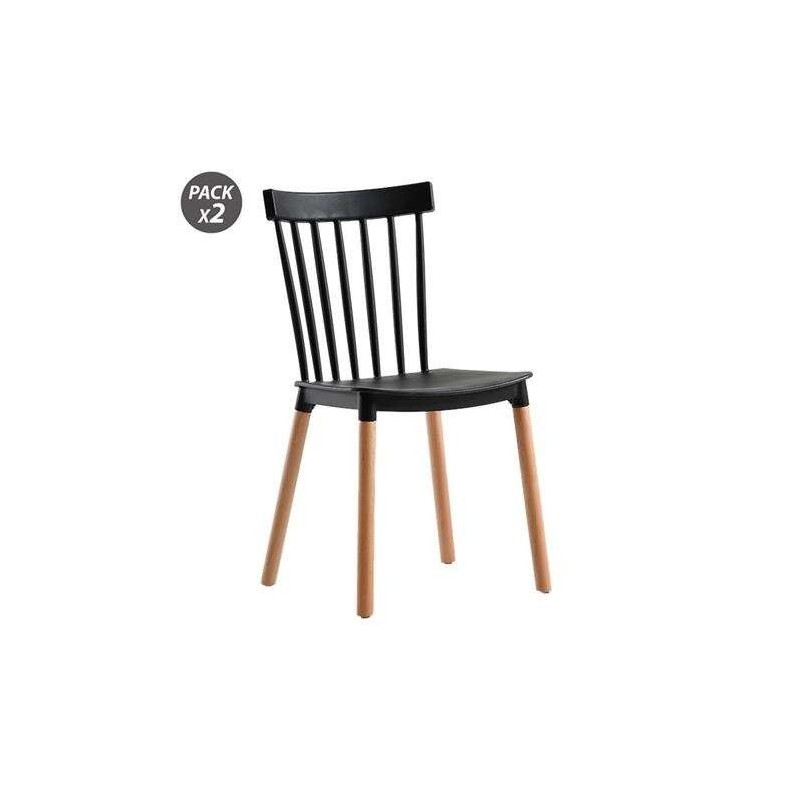 Muvip Pack 2 Sillas Design D800 - Color Negro Muvip Pack 2 Sillas Design D800 - Color Negro