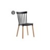 Muvip Pack 2 Sedie Design D800 - Colore Nero