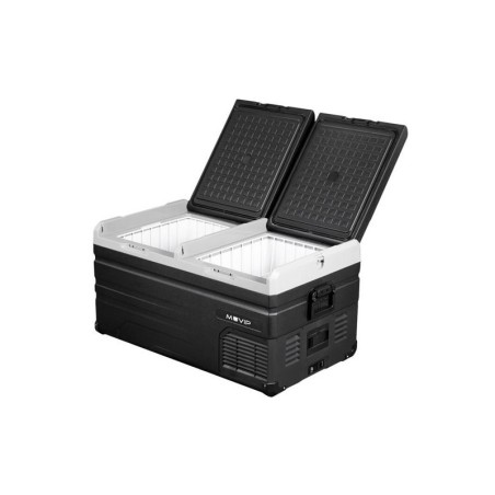 Muvip Nevera Portatil con Compresor LG 90 Litros Doble Zona - Doble Puerta - Compresor Silencioso - Color Negro