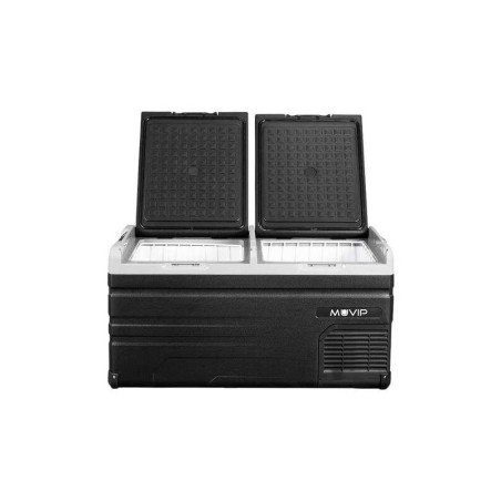 Muvip Nevera Portatil con Compresor LG 107 Litros Doble Zona - Doble Puerta - Compresor Silencioso - Color Negro