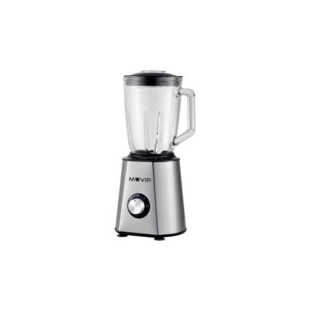 Muvip Tazza in Vetro per Frullatore Inossidabile 1500W 1,5 Litri