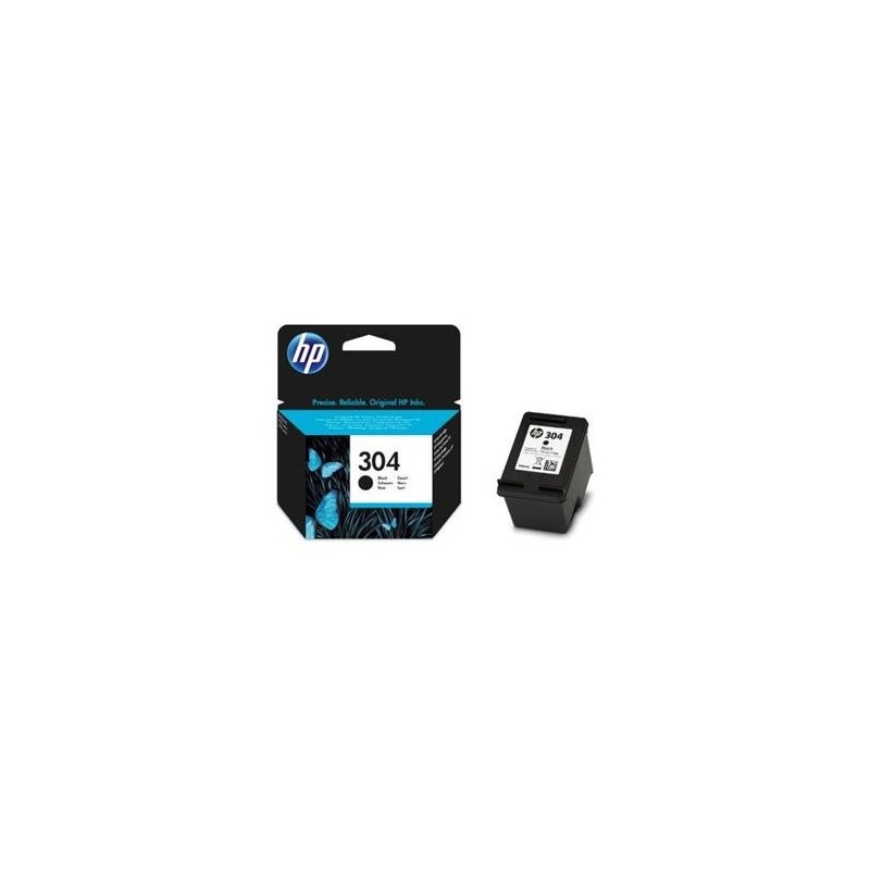 HP 304 Negro Cartucho de Tinta Original - N9K06AE HP 304 Negro Cartucho de Tinta Original - N9K06AE