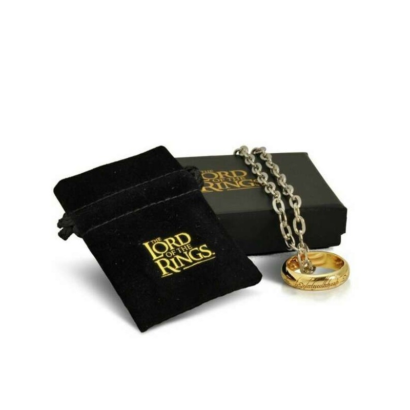 The Noble Collection El Señor de los Anillos Replica Anillo Unico - Escala 1:1 - Con Cadena para poder Colgarlo The Noble Collection El Señor de los Anillos Replica Anillo Unico - Escala 1:1 - Con Cadena para poder Colgarlo