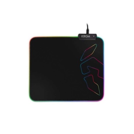 Tappetino da gaming Krom Knout RGB - Illuminazione RGB - Superficie in microfibra - Base in gomma - 32x27x0,3 cm - Colore nero