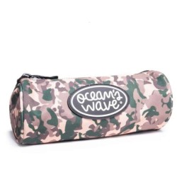 Oceans Wave Estuche Redondo - Gran Amplitud - Diseño Camuflaje Tierra