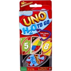 Gioco di carte UNO H2O to Go - Da 2 a 10 Giocatori - Da 6 anni - Durata 10min. ca.