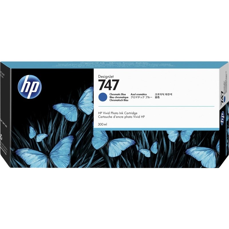 HP 747 Azul Cartucho de Tinta Original - P2V85A HP 747 Azul Cartucho de Tinta Original - P2V85A