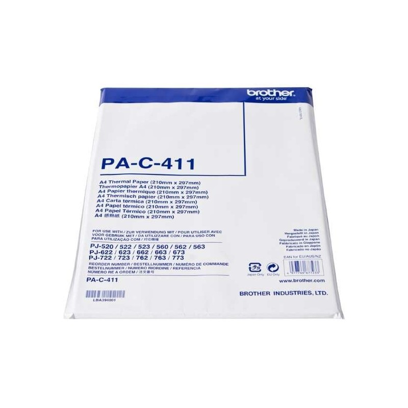 Brother PAC411 Confezione da 100 fogli A4 di carta termica originale