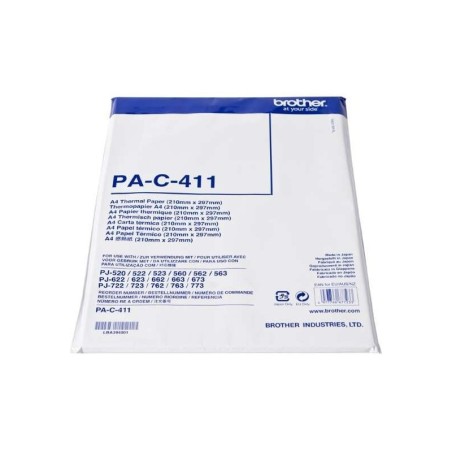 Brother PAC411 Pack de 100 Hojas A4 de Papel Termico Original