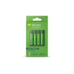 GP ReCyko B421 Everyday USB Charger Pack 4 spazi + 4 batterie ricaricabili AA 2100mAh