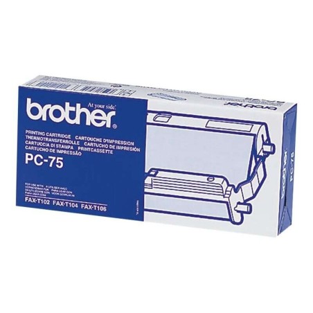 Cartuccia e rotolo di trasferimento termico originali Brother PC75 - 1 rotolo