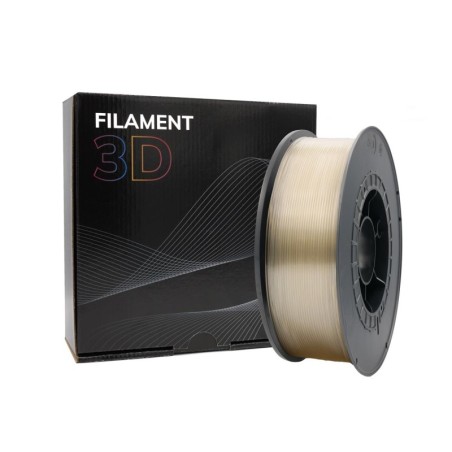Filamento 3D PETG - Diametro 1,75 mm - Bobina da 1 kg - Colore trasparente