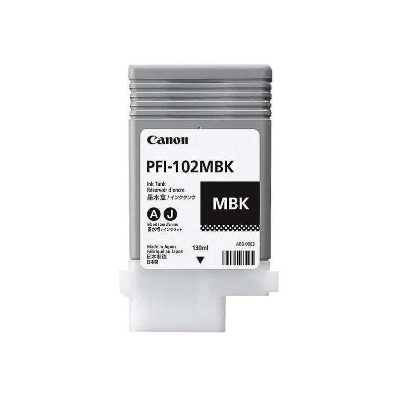 Canon PFI102 Negro Mate Cartucho de Tinta Original - 0894B001 Canon PFI102 Negro Mate Cartucho de Tinta Original - 0894B001