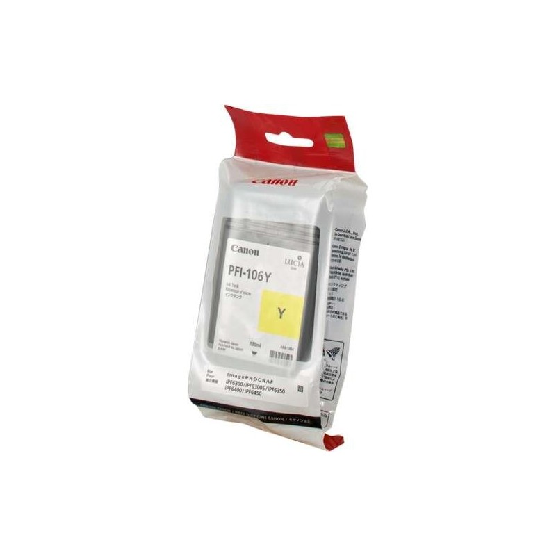 Canon PFI106 Amarillo Cartucho de Tinta Original - PFI106Y/6624B001
