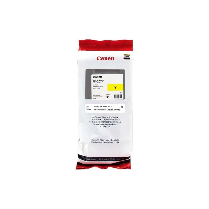 Cartuccia d'inchiostro originale gialla Canon PFI207 - PFI207Y/8792B001 Cartuccia d'inchiostro originale gialla Canon PFI207 - PFI207Y/8792B001