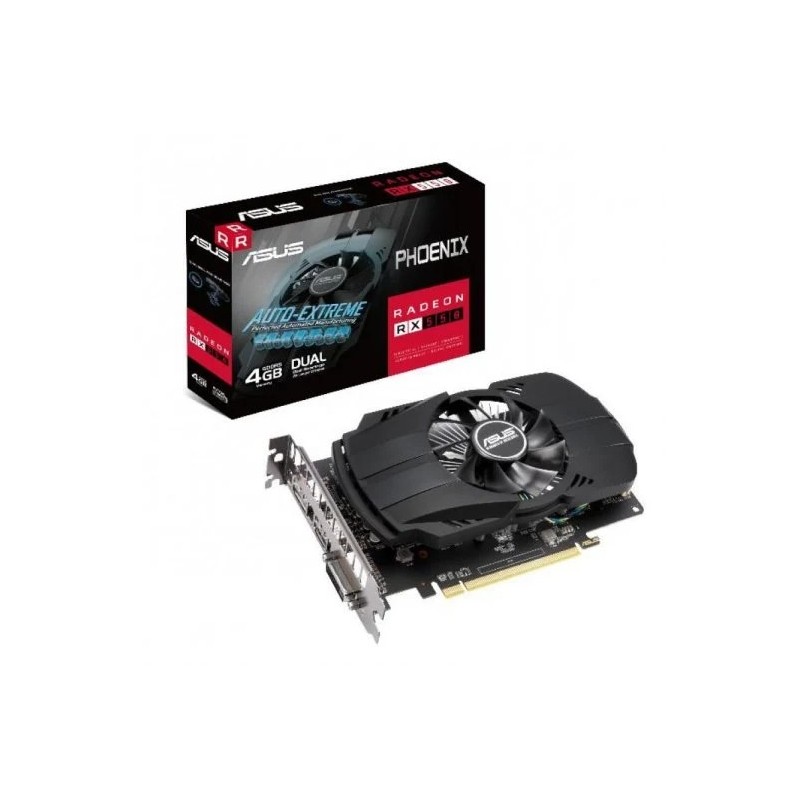 Asus Phoenix Radeon RX 550 Tarjeta Grafica 4GB GDDR5 EVO AMD - PCIe 3.0, HDMI, DVI-D, DisplayPort Asus Phoenix Radeon RX 550 Tarjeta Grafica 4GB GDDR5 EVO AMD - PCIe 3.0, HDMI, DVI-D, DisplayPort