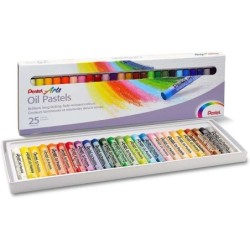Pastelli a olio Pentel Confezione da 25 pastelli a olio - Morbidi, cremosi e ad asciugatura lenta - Colori assortiti