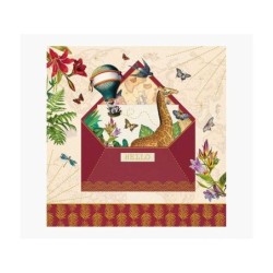 Pictura Tarjeta Arabesque - 16x16cm - Tematica Viaje - Tarjeta Triptica - Incluye Sobre Blanco - Papel con Certificacion FSC