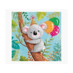 Pictura Scheda Puzzle - 15,5x15,5 cm - Tema Koala - 25 Pezzi - Include Busta Bianca - Certificazione FSC