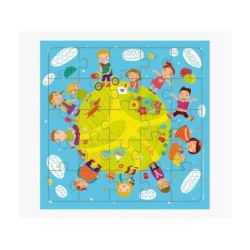 Pictura Tarjeta Puzzle - 15.5x15.5cm - Tematica Infantil - 25 Piezas - Incluye Sobre Blanco - Certificacion FSC