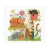 Pictura Tarjeta Puzzle de Gatos - 15.5x15.5cm - 49 Piezas - Tematica Felina - Incluye Sobre Blanco - Certificacion FSC