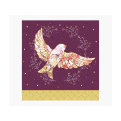 Pictura Tarjeta Arabesque - Tematica Golondrina - Triptica - Incluye Sobre Blanco - Papel con Certificacion FSC